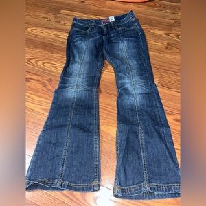 Cinch Women's Lynden Stretch Trouser Mid Rise Slim Fit Flare Leg Jeans SZ 29